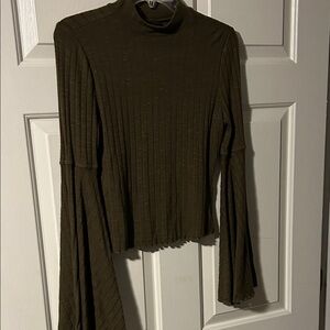 Shyanne Olive Bell Sleeve Blouse